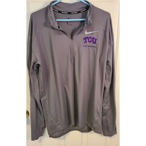 Nike TCU Horned Frogs 1/4 Zip Pullover Men's Running Thumbhole Baseball sz L